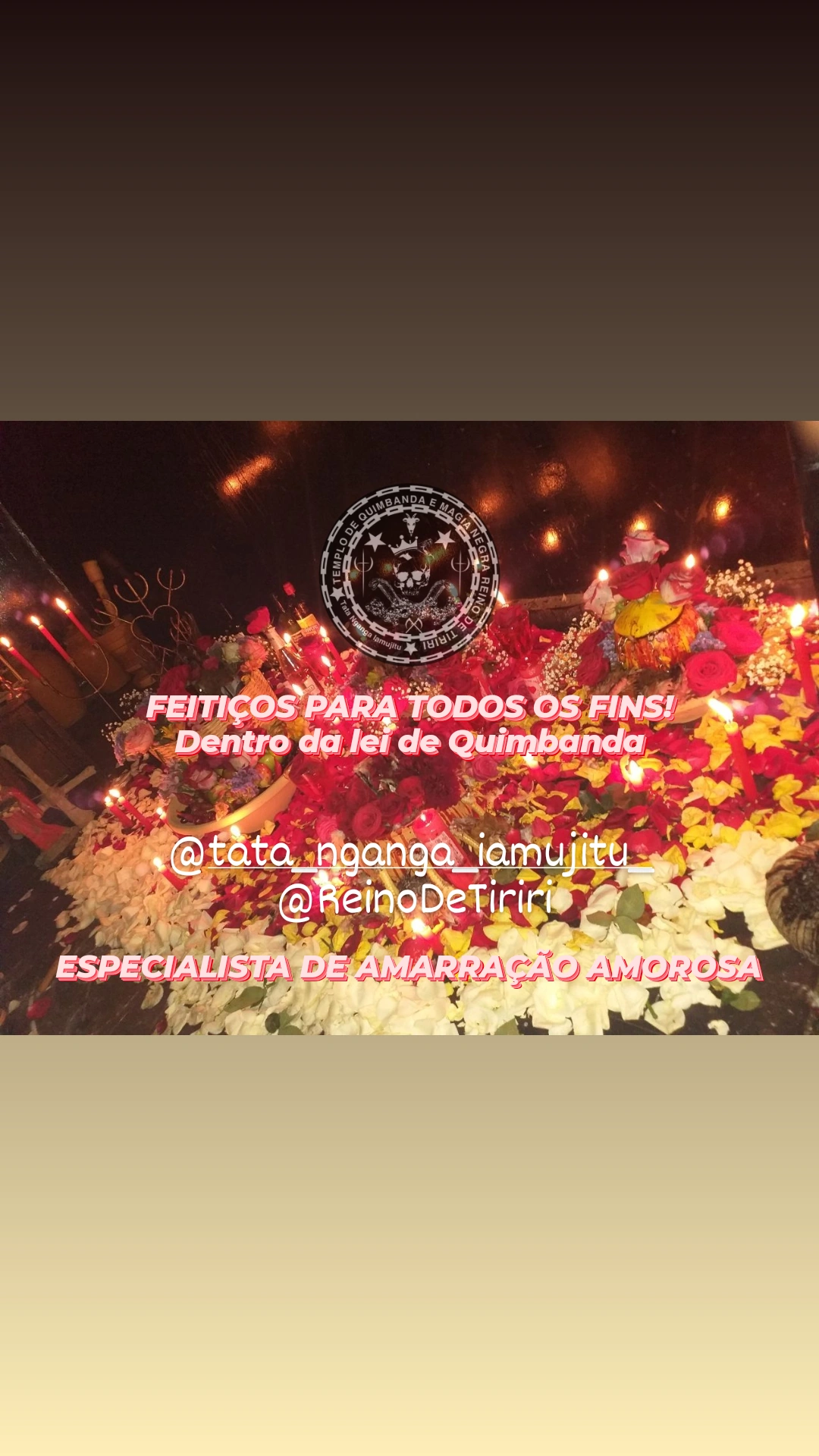 Feitiço Realizado em Nosso Templo